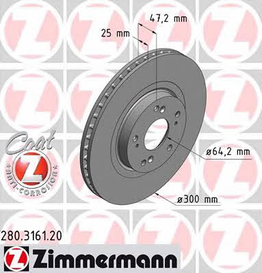 Otto Zimmermann 280.3161.20 Bremsscheibe 280316120: Bestellen Sie in Polen zu einem guten Preis bei 2407.PL!