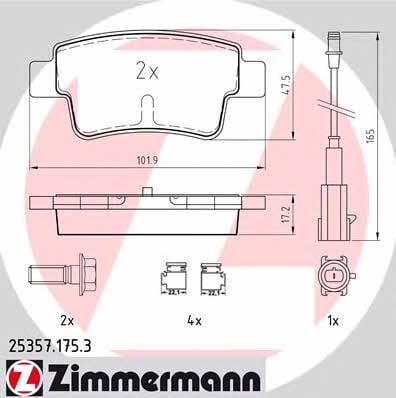 Otto Zimmermann 25357.175.3 Brake Pad Set, disc brake 253571753: Buy near me in Poland at 2407.PL - Good price!