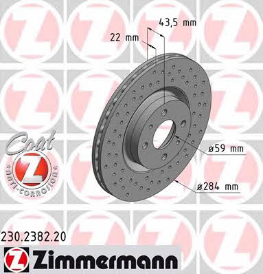 Otto Zimmermann 230.2382.20 Brake disc 230238220: Buy near me in Poland at 2407.PL - Good price!