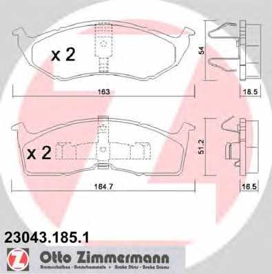 Otto Zimmermann 23043.185.1 Klocki hamulcowe, zestaw 230431851: Dobra cena w Polsce na 2407.PL - Kup Teraz!