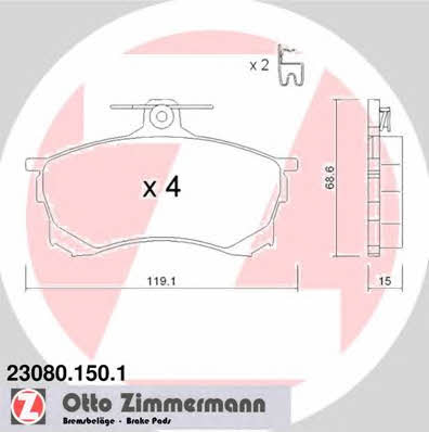 Otto Zimmermann 23080.150.1 Klocki hamulcowe, zestaw 230801501: Dobra cena w Polsce na 2407.PL - Kup Teraz!