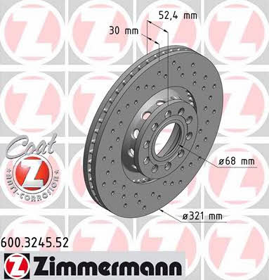 Otto Zimmermann 600.3245.52 Brake disc 600324552: Buy near me in Poland at 2407.PL - Good price!