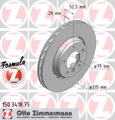 Otto Zimmermann 150.3418.75 Tarcza hamulcowa 150341875: Dobra cena w Polsce na 2407.PL - Kup Teraz!