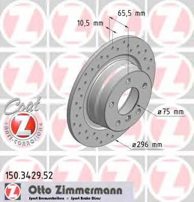 Otto Zimmermann 150.3429.52 Tarcza hamulcowa 150342952: Dobra cena w Polsce na 2407.PL - Kup Teraz!