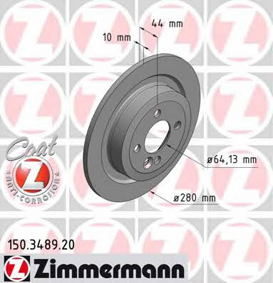 Otto Zimmermann 150.3489.20 Tarcza hamulcowa tylna, niewentylowana 150348920: Dobra cena w Polsce na 2407.PL - Kup Teraz!