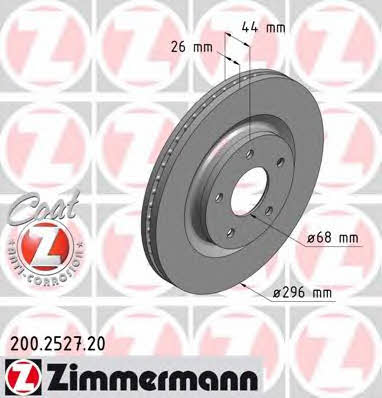 Otto Zimmermann 200.2527.20 Тормозной диск передний вентилируемый 200252720: Купить в Польше - Отличная цена на 2407.PL!