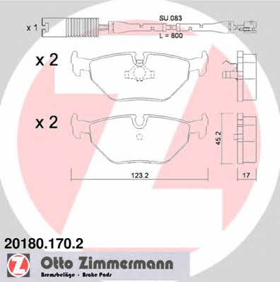 Otto Zimmermann 20180.170.2 Тормозные колодки дисковые, комплект 201801702: Отличная цена - Купить в Польше на 2407.PL!