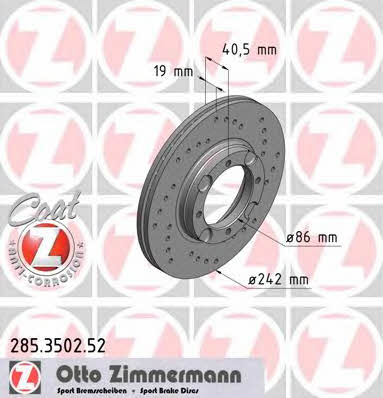 Otto Zimmermann 285.3502.52 Bremsscheibe 285350252: Kaufen Sie zu einem guten Preis in Polen bei 2407.PL!