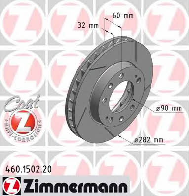 Otto Zimmermann 460.1502.20 Brake disc 460150220: Buy near me in Poland at 2407.PL - Good price!