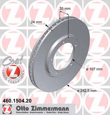Otto Zimmermann 460.1504.20 Brake disc 460150420: Buy near me in Poland at 2407.PL - Good price!