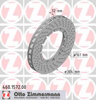 Otto Zimmermann 460.1572.00 Диск тормозной 460157200: Отличная цена - Купить в Польше на 2407.PL!