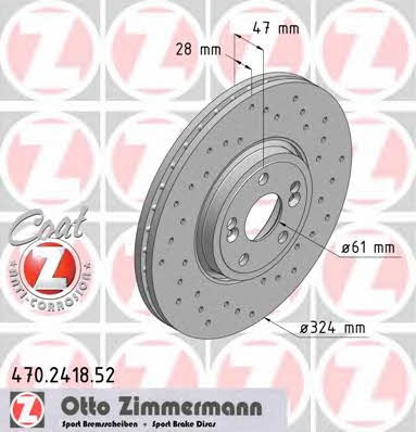 Otto Zimmermann 470.2418.52 Brake disc 470241852: Buy near me in Poland at 2407.PL - Good price!