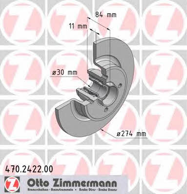 Otto Zimmermann 470.2422.00 Tarcza hamulcowa 470242200: Dobra cena w Polsce na 2407.PL - Kup Teraz!
