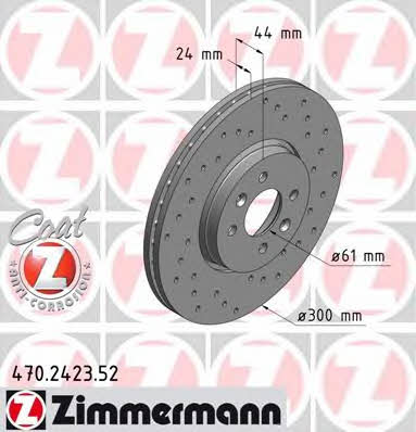 Otto Zimmermann 470.2423.52 Wentylowana przednia tarcza hamulcowa 470242352: Dobra cena w Polsce na 2407.PL - Kup Teraz!