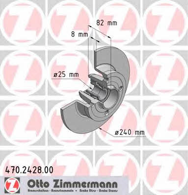 Otto Zimmermann 470.2428.00 Brake disc 470242800: Buy near me in Poland at 2407.PL - Good price!