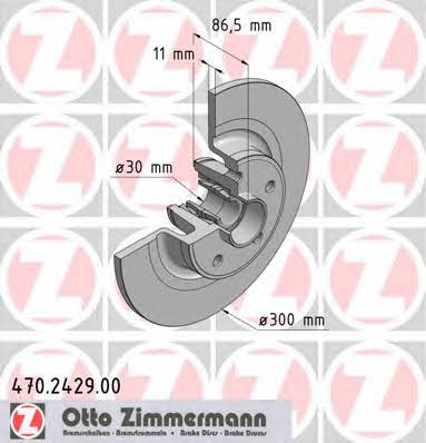 Otto Zimmermann 470.2429.00 Диск тормозной 470242900: Отличная цена - Купить в Польше на 2407.PL!