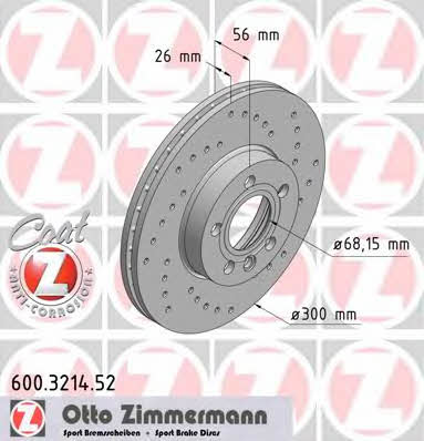 Otto Zimmermann 600.3214.52 Tarcza hamulcowa 600321452: Dobra cena w Polsce na 2407.PL - Kup Teraz!