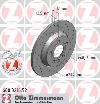 Otto Zimmermann 600.3216.52 Tarcza hamulcowa 600321652: Dobra cena w Polsce na 2407.PL - Kup Teraz!