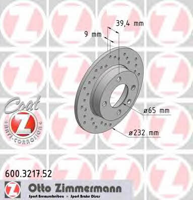 Otto Zimmermann 600.3217.52 Tarcza hamulcowa 600321752: Dobra cena w Polsce na 2407.PL - Kup Teraz!