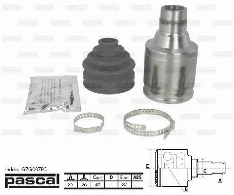 Pascal G7G007PC Constant Velocity Joint (CV joint), internal, set G7G007PC: Buy near me in Poland at 2407.PL - Good price!