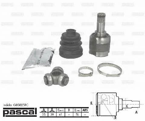 Pascal G85025PC CV joint (CV joint), inner right, set G85025PC: Buy near me in Poland at 2407.PL - Good price!