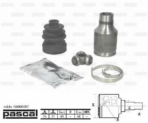 Pascal G88005PC CV joint (CV joint), inner right, set G88005PC: Buy near me in Poland at 2407.PL - Good price!