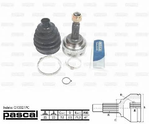 Pascal G10021PC Constant velocity joint (CV joint), outer, set G10021PC: Buy near me in Poland at 2407.PL - Good price!