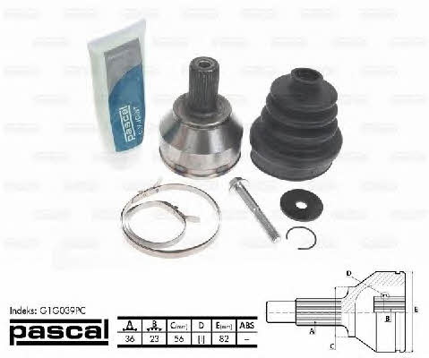 Pascal G1G039PC Constant velocity joint (CV joint), outer, set G1G039PC: Buy near me in Poland at 2407.PL - Good price!