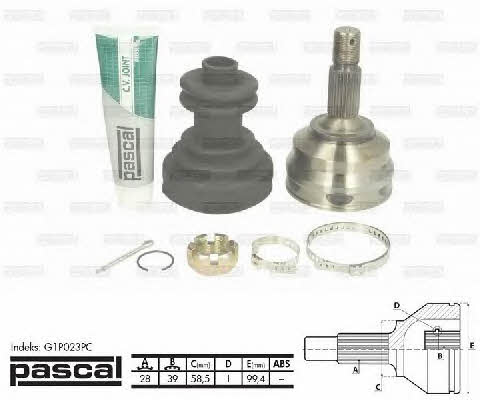 Pascal G1P023PC Constant velocity joint (CV joint), outer, set G1P023PC: Buy near me in Poland at 2407.PL - Good price!