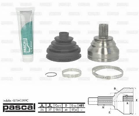 Pascal G1W039PC Constant velocity joint (CV joint), outer, set G1W039PC: Buy near me in Poland at 2407.PL - Good price!