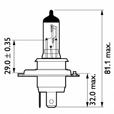 Лампа галогенная Philips Masterduty 24В H4 75&#x2F;70Вт Philips 13342MDC1