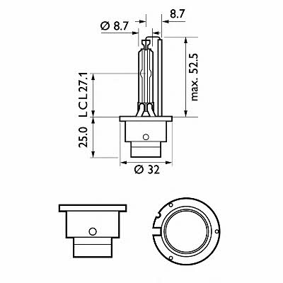 Лампа ксеноновая Philips X-tremeVision D2S 85V 35W Philips 85122XVS1