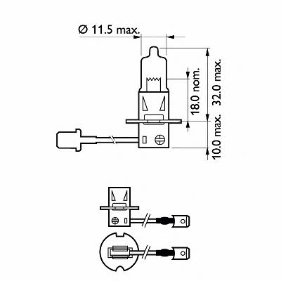 Halogenlampe Philips Rally 12V H3 100W Philips 12455RAC1