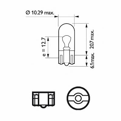 Żarówka W5W 12V 5W Philips 12961LLECOB2