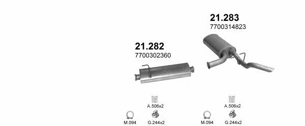 Polmostrow POLMO00494 Exhaust system POLMO00494: Buy near me in Poland at 2407.PL - Good price!