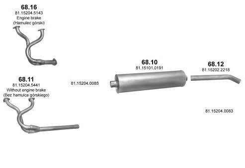  POLMO04423 Система випуску відпрацьованих газів POLMO04423: Приваблива ціна - Купити у Польщі на 2407.PL!