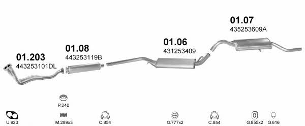 Polmostrow POLMO00831 Exhaust system POLMO00831: Buy near me in Poland at 2407.PL - Good price!