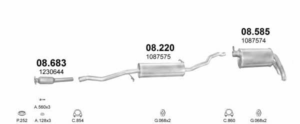 Polmostrow POLMO99252 Exhaust system POLMO99252: Buy near me in Poland at 2407.PL - Good price!