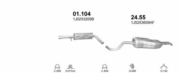 Polmostrow POLMO90127 Exhaust system POLMO90127: Buy near me in Poland at 2407.PL - Good price!