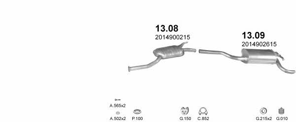 Polmostrow POLMO01309 Exhaust system POLMO01309: Buy near me in Poland at 2407.PL - Good price!