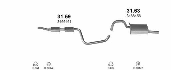 Polmostrow POLMO00851 Exhaust system POLMO00851: Buy near me in Poland at 2407.PL - Good price!