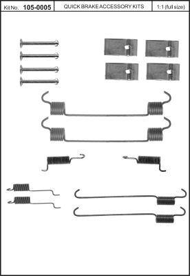 Quick brake 105-0005 Mounting kit brake pads 1050005: Buy near me in Poland at 2407.PL - Good price!