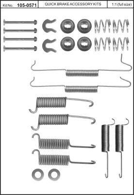 Zestaw montażowy klocków hamulcowych Quick brake 105-0571