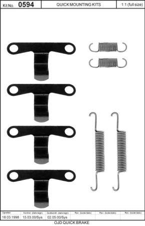 Repair kit for parking brake pads Quick brake 105-0594