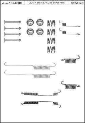 Zestaw montażowy klocków hamulcowych Quick brake 105-0600