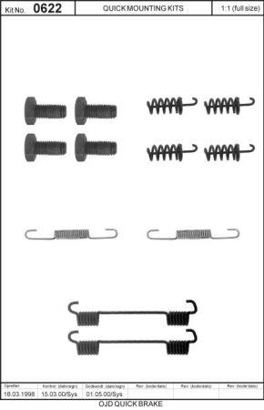 Feststellbremsbacke-Ersatzteilsatz Quick brake 105-0622