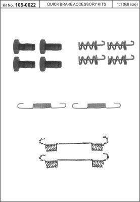 Quick brake 105-0622 Repair kit for parking brake pads 1050622: Buy near me in Poland at 2407.PL - Good price!