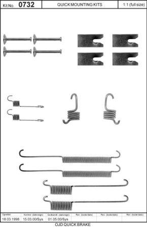 Quick brake 105-0732 Комплект монтажный тормозных колодок 1050732: Отличная цена - Купить в Польше на 2407.PL!