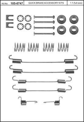 Комплект монтажный тормозных колодок Quick brake 105-0747