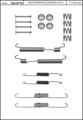 Quick brake 105-0770 Mounting kit brake pads 1050770: Buy near me in Poland at 2407.PL - Good price!